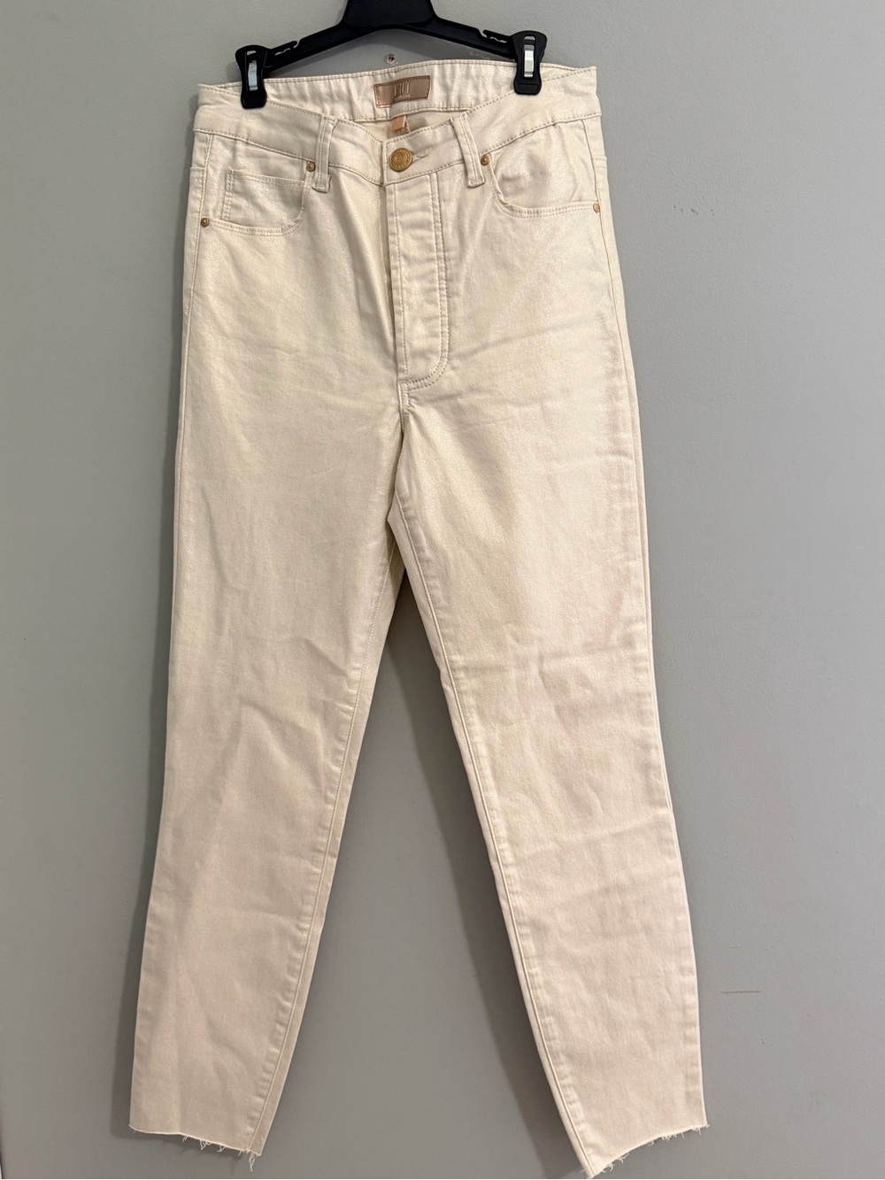 KUT from the Kloth Gold Foil Metallic High Rise Jeans - Like New